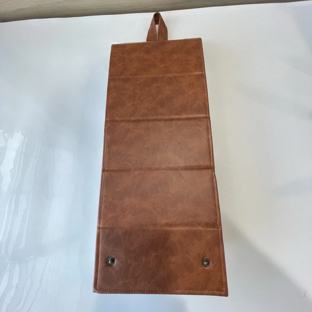 Travel Sunglasses Organizer Box 5 Sluts Foldable PU Leather Case Hanging Display
